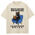 I'm not antisocial Washed T-Shirt