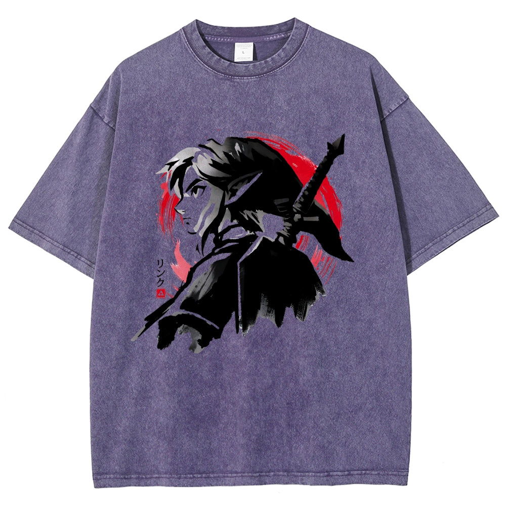 Sumi-E Swordsman Vintage Washed T-shirt