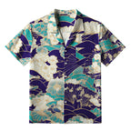 Gold Stroke Flowers Aloha Hawaiian Shirt
