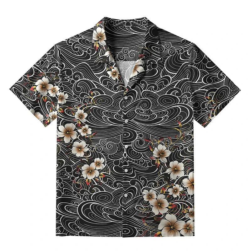 Floral Whirl Aloha Hawaiian Shirt