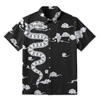 Snake And Auspicious Clouds Button-up Shirt