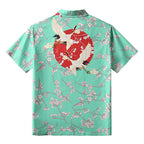Cranes And Sakura Button-up Shirt
