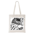Creepy Cat Anime Horror Anteater Tote Bag
