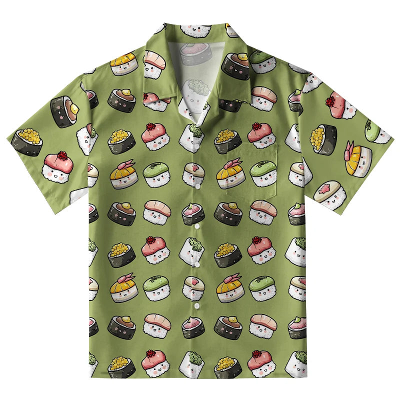 Cute Sushi Team Aloha Hawaiian Shirt