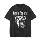 Unisex Bark for Me Printed Washed Tee