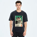 Unisex Eagle Owls Washed T-Shirt