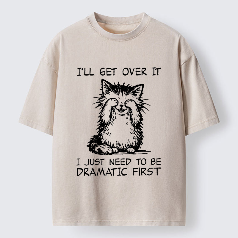 Dramatic First Cat Washed T-Shirt