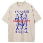 Japan Sardines Market Washed T-Shirt
