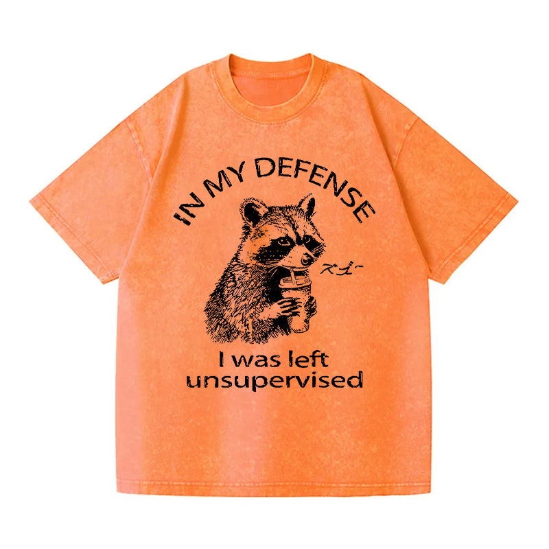 Left Unsupervised Raccoon Washed T-Shirt