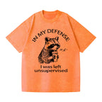 Left Unsupervised Raccoon Washed T-Shirt