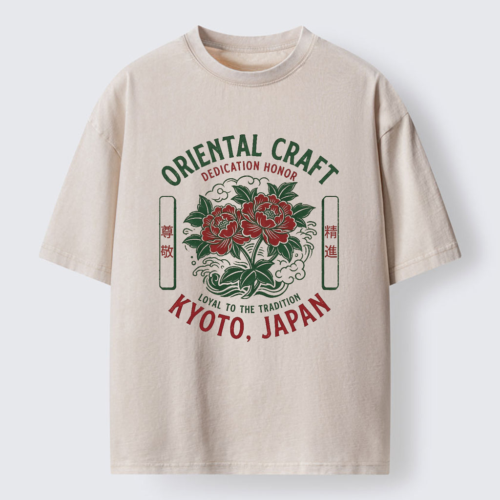 Elegant Oriental Craft Washed T-Shirt