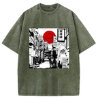 Sunrise On The Street Washed T-Shirt
