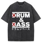 Drum And Bass Funny Washed T-Shirt