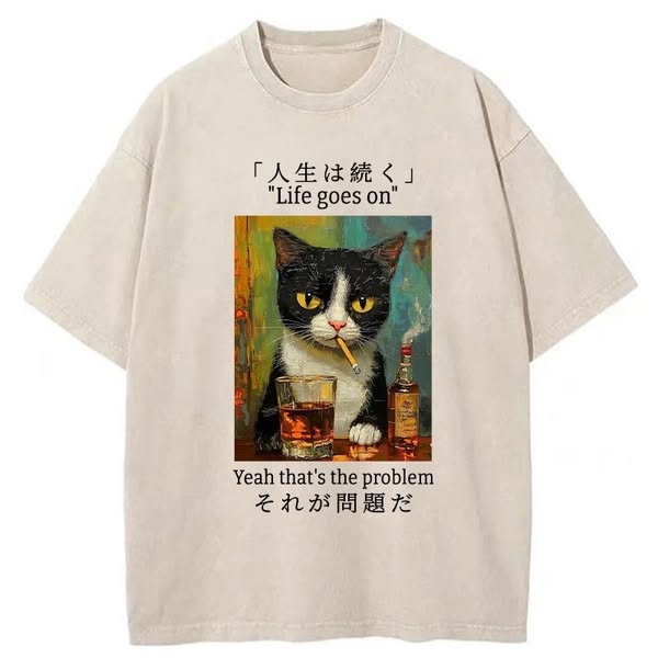 Life Goes On Washed T-Shirt