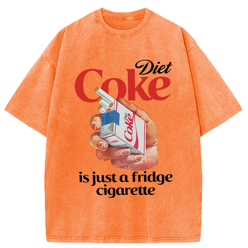 Just A Fridge Cigarette Coke Washed T-Shirt