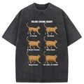 Feline Chonk Chart Washed T-Shirt