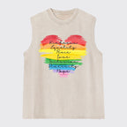 Kindness Equality Peace Love Washed Tanks