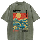 Katsushika Hokusai Washed T-Shirt