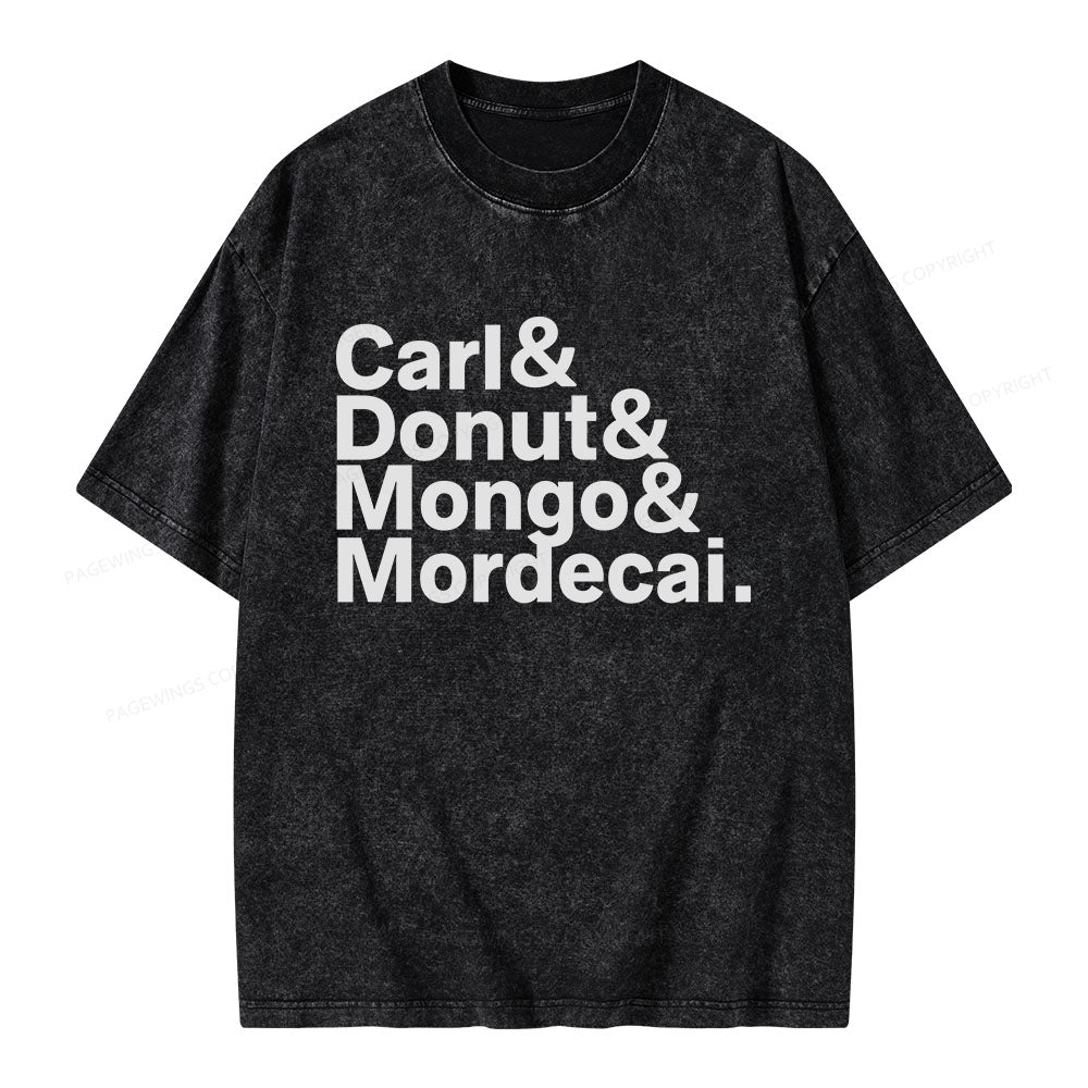 Donut Mongo Mordecai Unisex Washed T-shirt