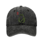 Woodblock Print Frog Washed Cap