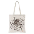 Octopus Japanese Calligraphy Tote Bag