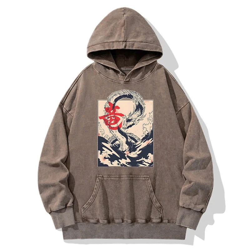 Sea Dragon Japanese Washed Hoodie
