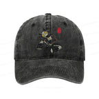 Contemplative Robot Cat Washed Cap