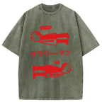 Let's Fly Office Worker Washed T-Shirt