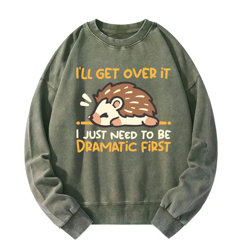 Dramatic Hedgehog Washed Sweatshirt