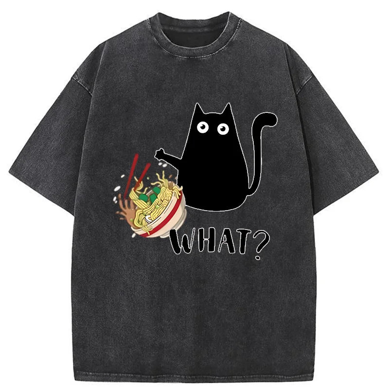 Naughty Cat Japan Washed T-Shirt
