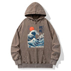 Ukiyo-e Ocean Waves Japan Washed Hoodie