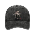 Octopus Japanese Calligraphy Washed Cap