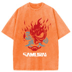 Vintage Samurai Retro Japanese Washed T-Shirt