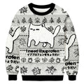 Fishneo I Need Ibuprofen Cat Christmas Ugly Sweatshirt