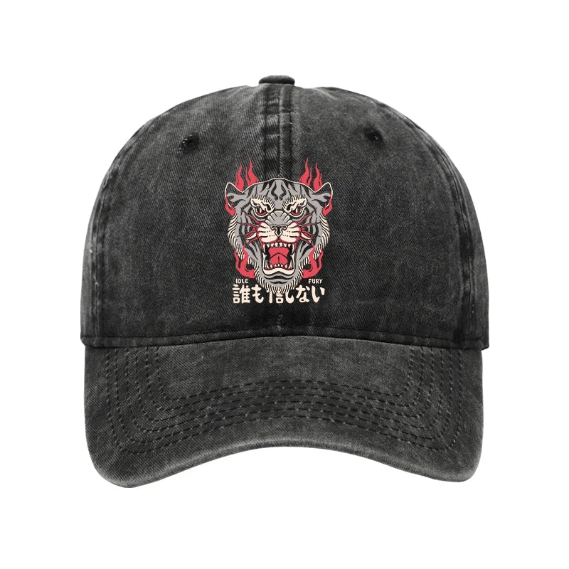Retro Tiger Japanese Washed Cap