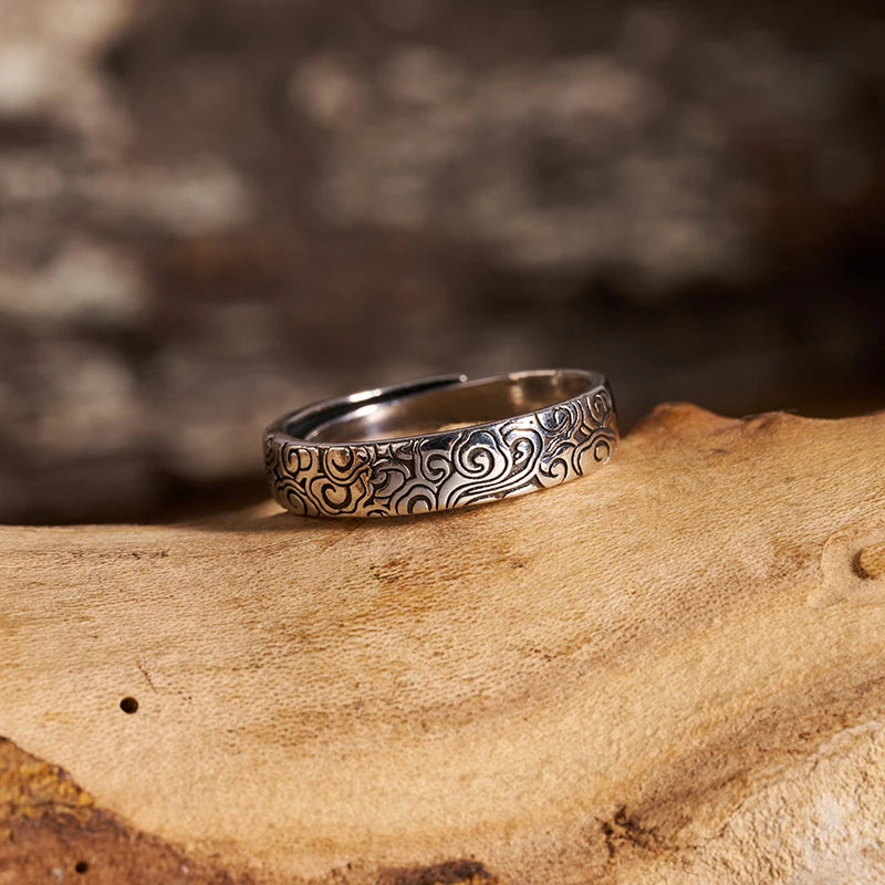Retro Auspicious Clouds Ring