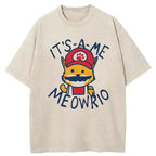 lt's-a-me Meowrio Washed T-Shirt