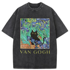 Van Gogh's Cat Japan Washed T-Shirt