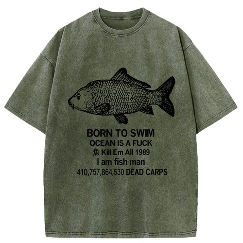 Born To Swim Washed T-Shirt