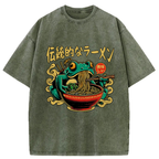 Frog Obsessed With Ramen Washed T-Shirt