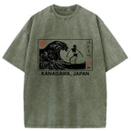 Skeleton Surfing Japan Washed T-Shirt