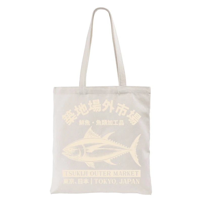 Japan Tsukiji Fish Market Tote Bag