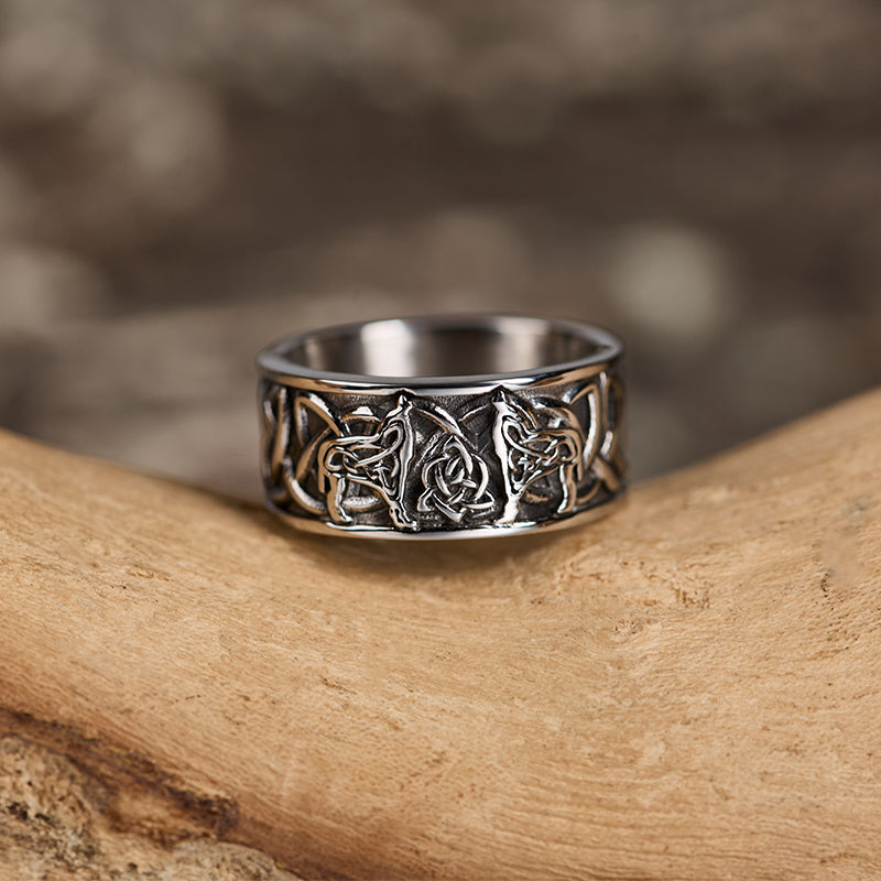 Viking Totem Celtic Pattern Ring