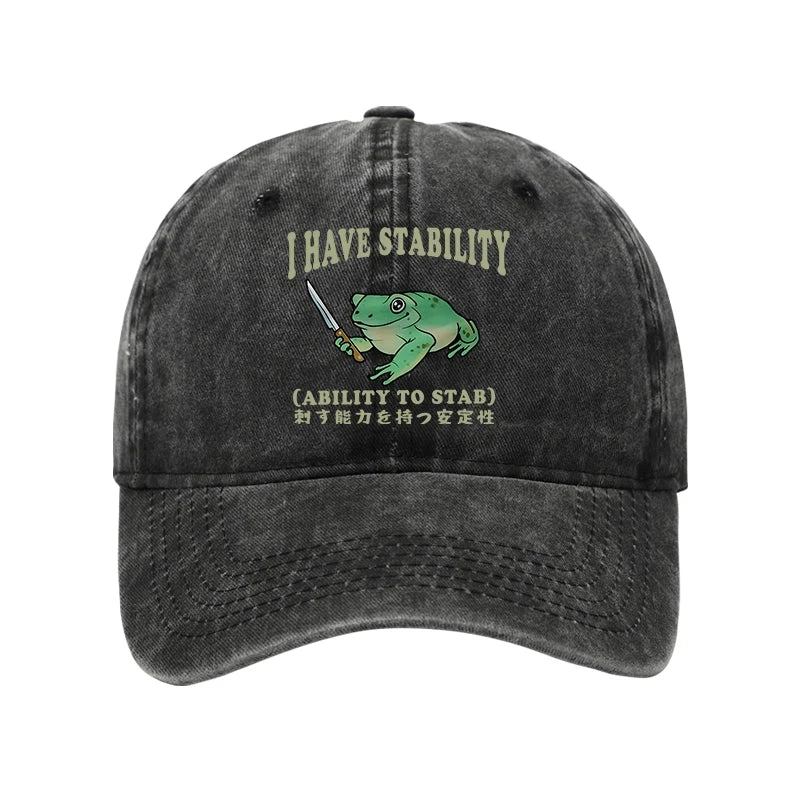 Mentally Stable Assassin Frog Washed Cap