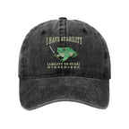Mentally Stable Assassin Frog Washed Cap