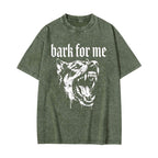 Unisex Bark for Me Printed Washed Tee