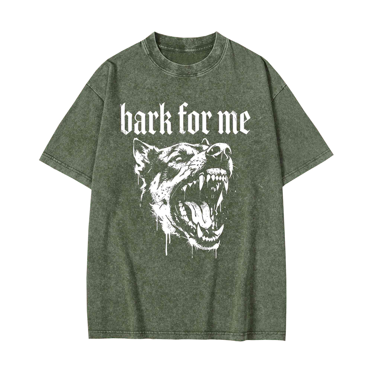 Unisex Bark for Me Printed Washed Tee