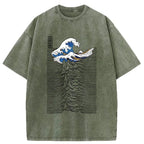 Music And Waves Washed T-Shirt