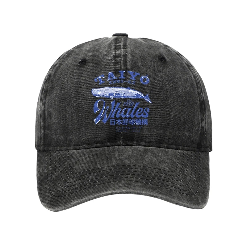 Japan Taiyo Whales Washed Cap