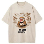 Monkey In Nagano Washed T-Shirt